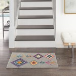 Nourison Passion PSN46 Area Rug, Grey/Multicolor, 1'10" x 2'10"