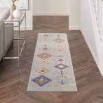 Nourison Passion PSN46 Runner Rug, Grey/Multicolor, 2'2" x 7'6"