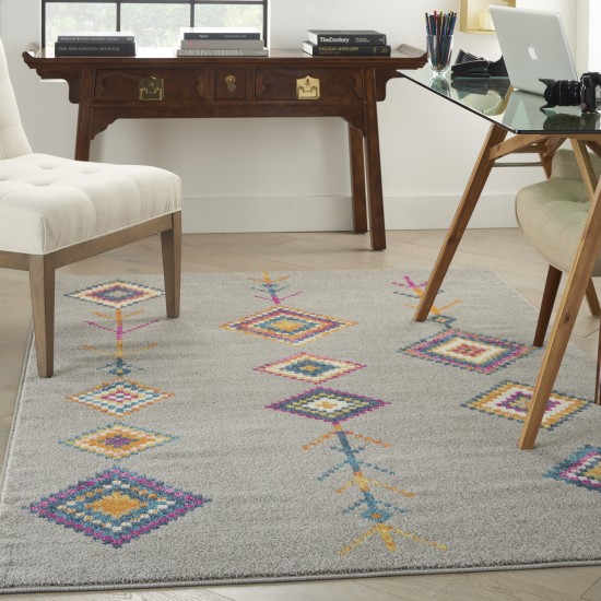 Nourison Passion PSN46 Area Rug, Grey/Multicolor, 3'9" x 5'9"