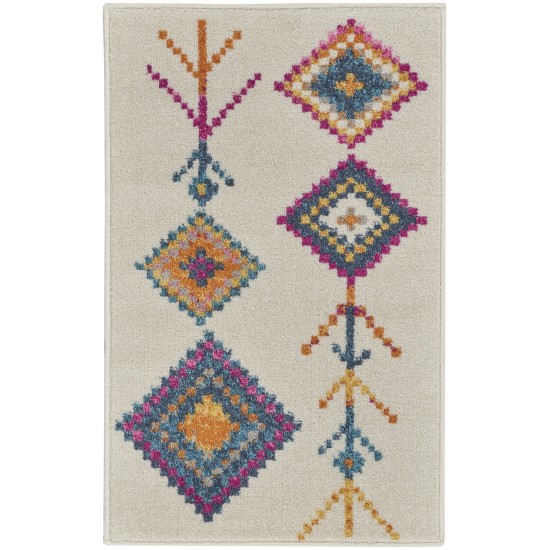 Nourison Passion PSN46 Area Rug, Ivory/Multicolor, 1'10" x 2'10"