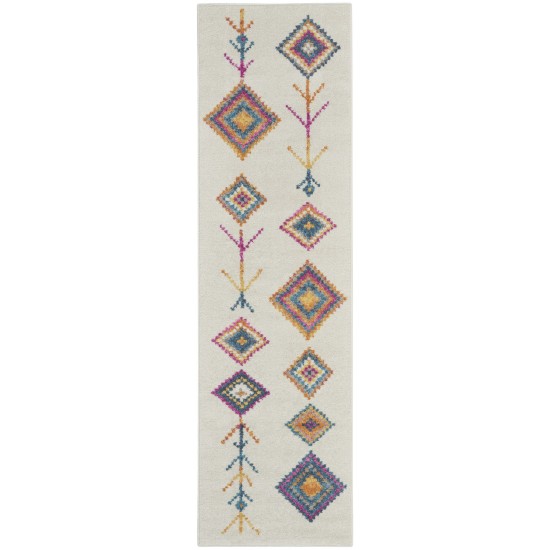 Nourison Passion PSN46 Runner Rug, Ivory/Multicolor, 2'2" x 7'6"