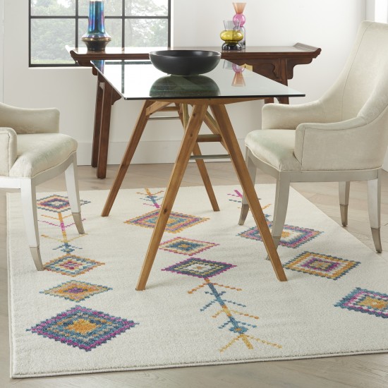 Nourison Passion PSN46 Area Rug, Ivory/Multicolor, 3'9" x 5'9"