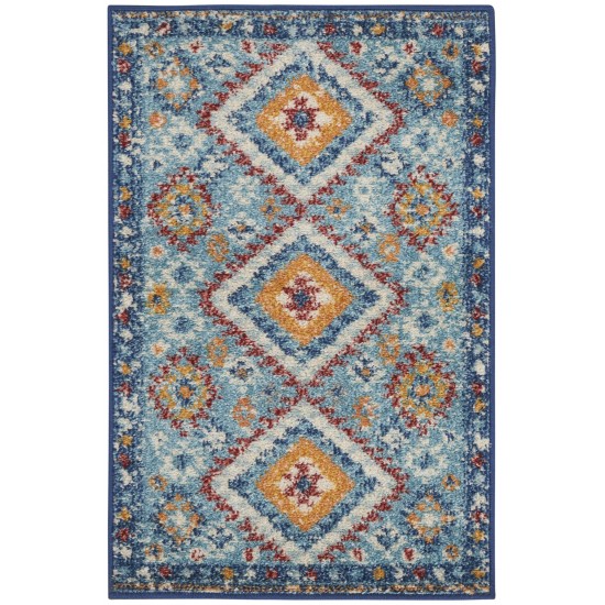 Nourison Passion PSN47 Area Rug, Blue/Multicolor, 1'10" x 2'10"