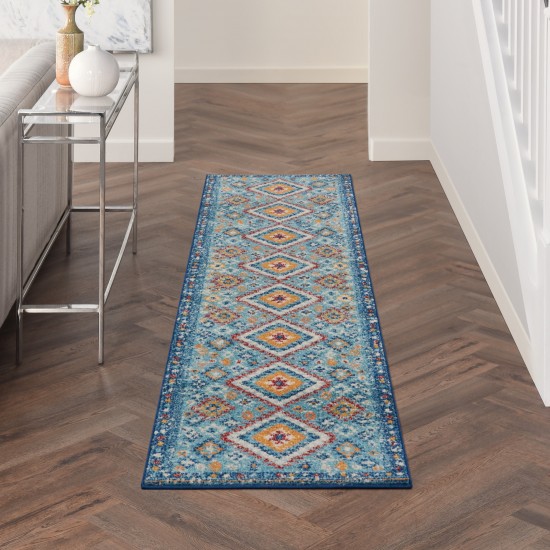 Nourison Passion PSN47 Runner Rug, Blue/Multicolor, 2'2" x 7'6"