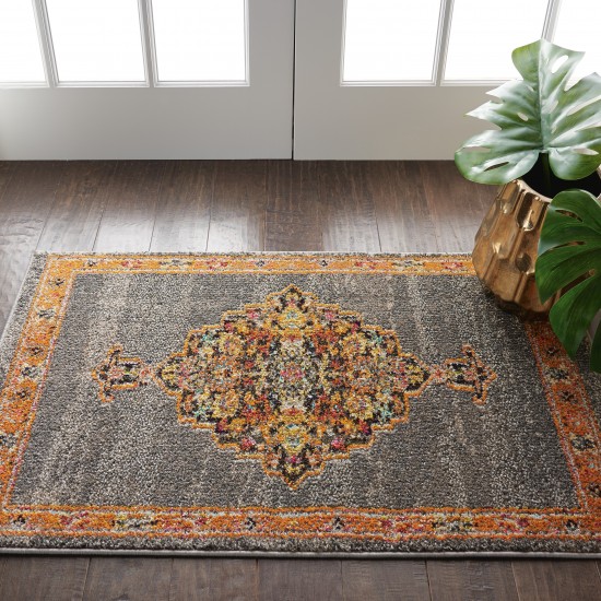 Nourison Passionate PST01 Area Rug, Grey, 2'2" x 3'9"