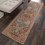 Nourison Passionate PST01 Runner Rug, Grey, 2'2" x 7'6"