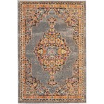 Nourison Passionate PST01 Area Rug, Grey, 3'11" x 5'11"