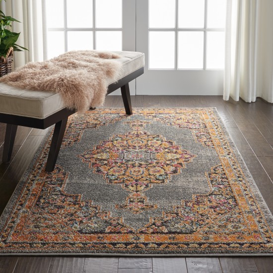 Nourison Passionate PST01 Area Rug, Grey, 3'11" x 5'11"