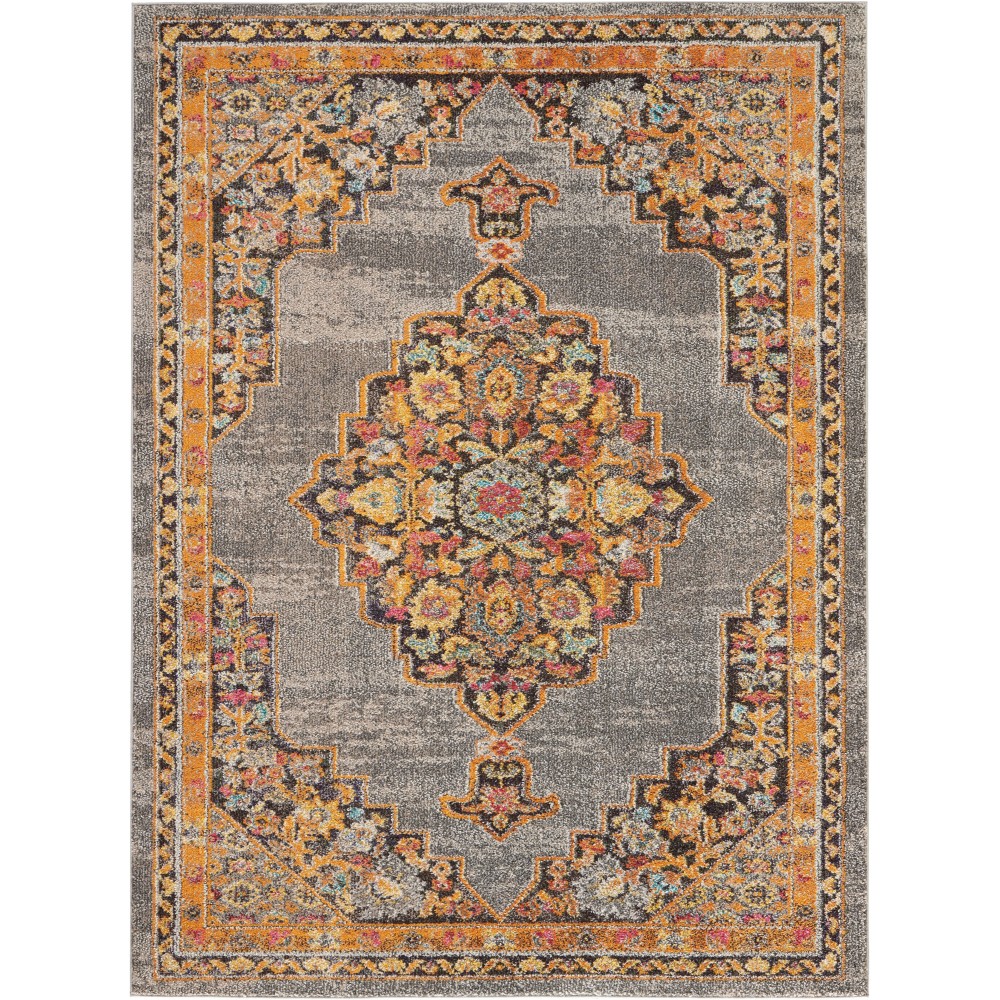 Nourison Passionate PST01 Area Rug, Grey, 5'3" x 7'3"