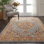 Nourison Passionate PST01 Area Rug, Grey, 5'3" x 7'3"