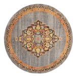 Nourison Passionate PST01 Area Rug, Grey, 7'10" x Round