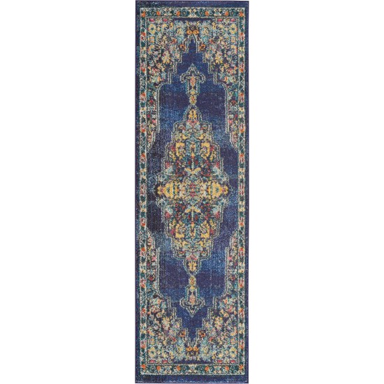 Nourison Passionate PST01 Runner Rug, Navy, 2'2" x 7'6"