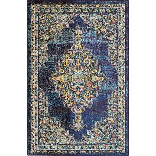 Nourison Passionate PST01 Area Rug, Navy, 3'11" x 5'11"