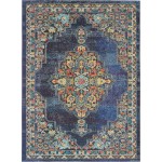 Nourison Passionate PST01 Area Rug, Navy, 5'3" x 7'3"