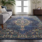 Nourison Passionate PST01 Area Rug, Navy, 7'10" x 10'