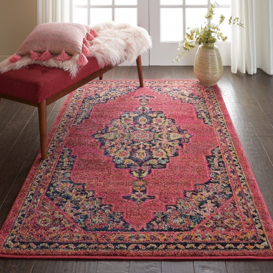 Nourison Passionate PST01 Area Rug, Pink/Flame, 3'11" x 5'11"