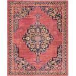 Nourison Passionate PST01 Area Rug, Pink/Flame, 7'10" x 10'