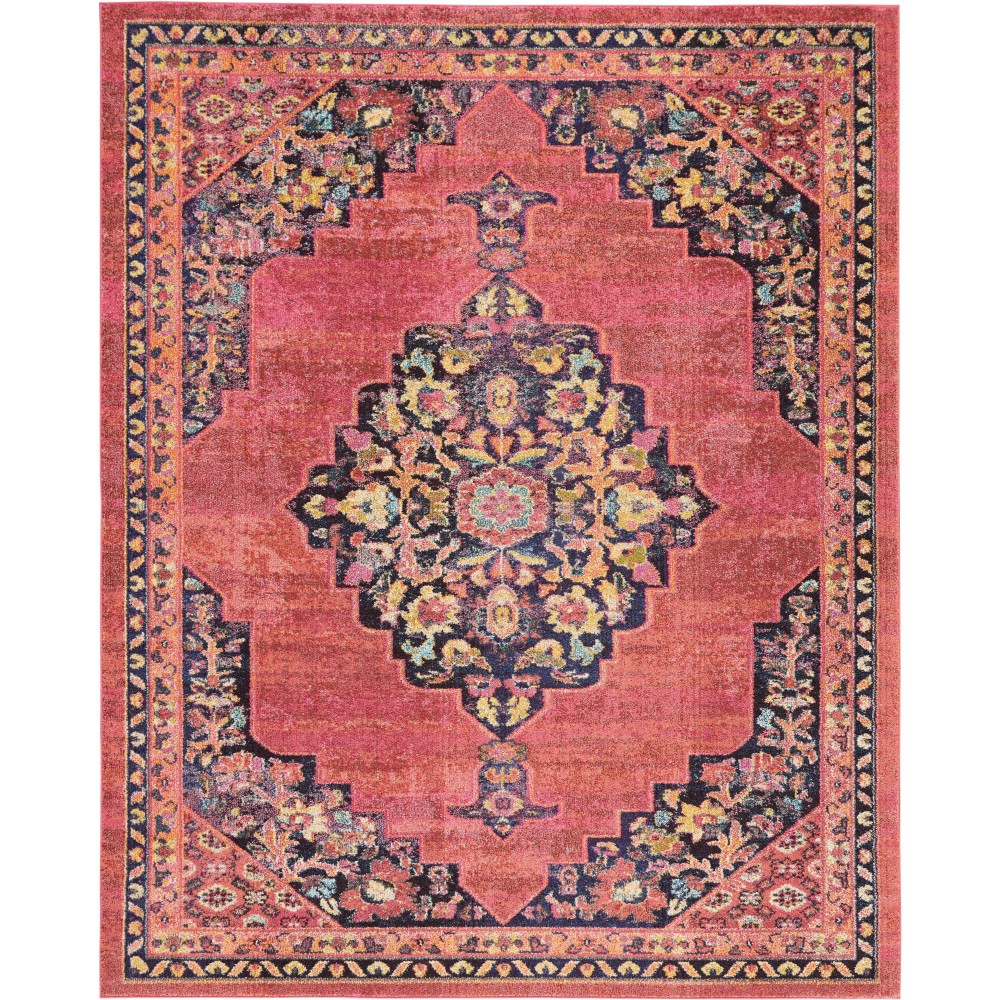 Nourison Passionate PST01 Area Rug, Pink/Flame, 7'10" x 10' Nourison Passionate PST01 Area Rug, Pink/Flame, 7'10" x 10'