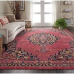Nourison Passionate PST01 Area Rug, Pink/Flame, 7'10" x 10'