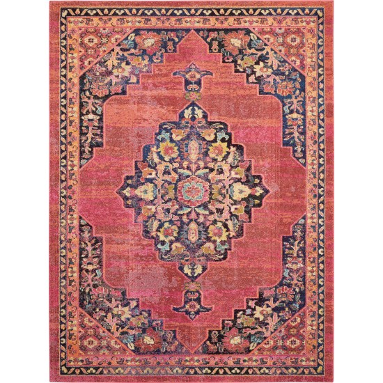 Nourison Passionate PST01 Area Rug, Pink/Flame, 8'9" x 11'9"