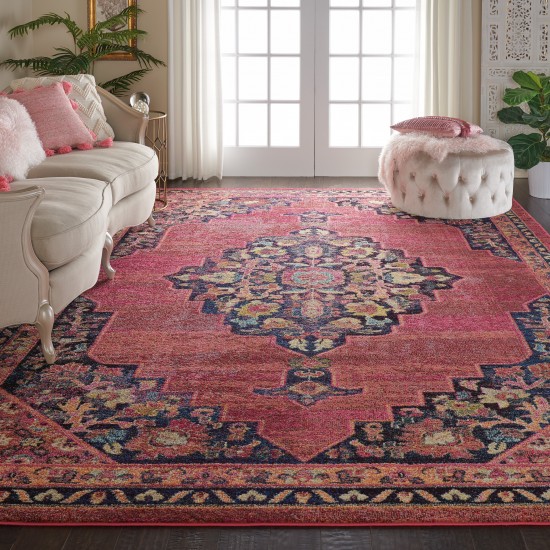 Nourison Passionate PST01 Area Rug, Pink/Flame, 8'9" x 11'9"