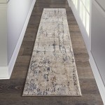 Nourison Quarry QUA01 Runner Rug, Beige/Grey, 2'2" x 10'