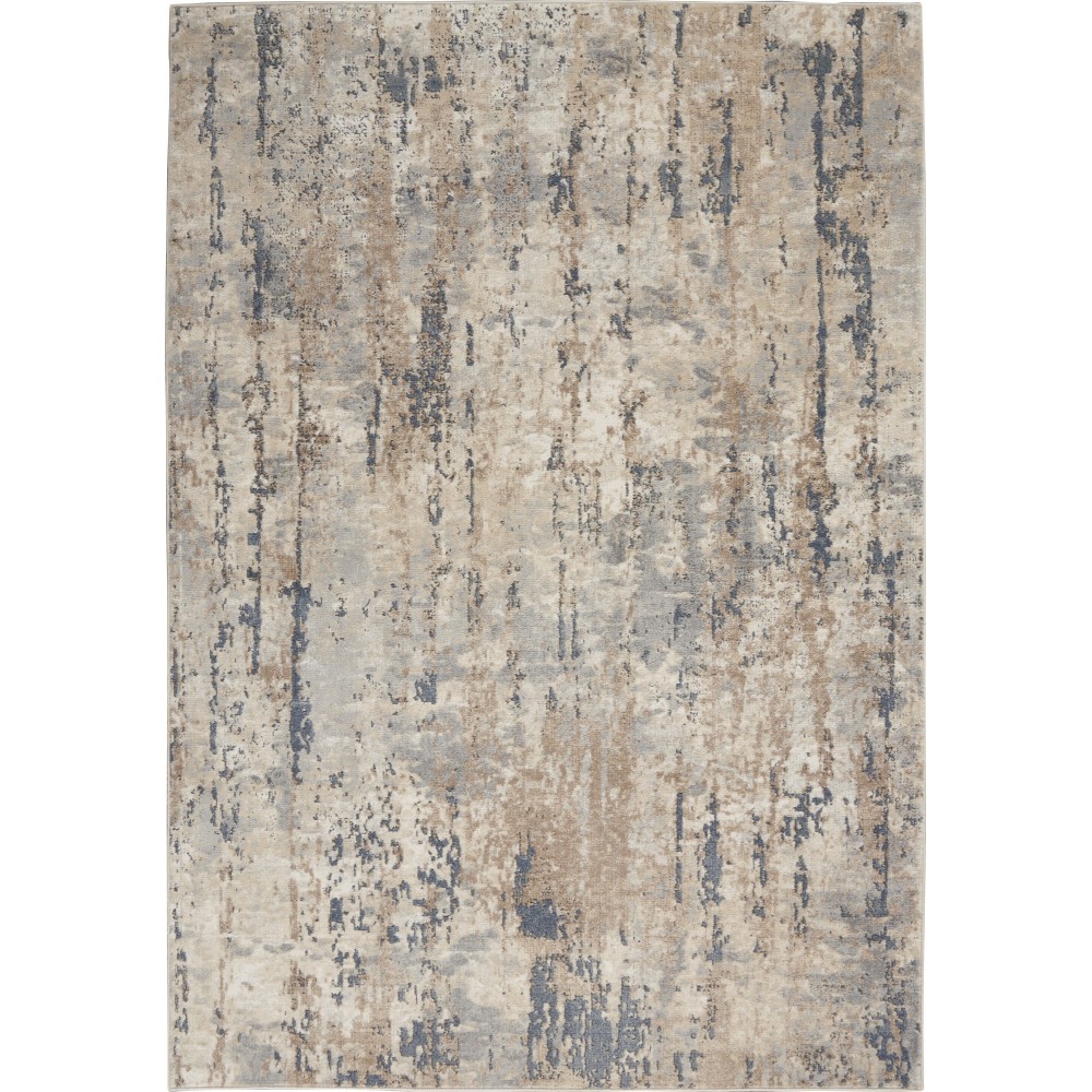 Nourison Quarry QUA01 Area Rug, Beige/Grey, 5'3" x 7'3"