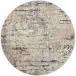 Nourison Quarry QUA01 Area Rug, Beige/Grey, 5'3" x Round