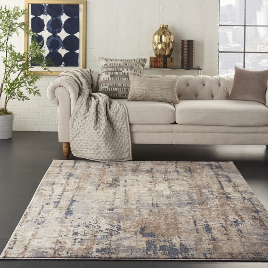 Nourison Quarry QUA01 Area Rug, Beige/Grey, 6' x 9'