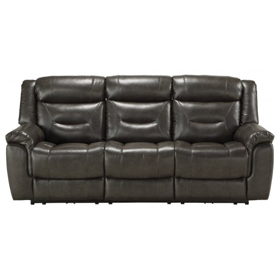 ACME Imogen Sofa (Power Motion), Gray Leather-Aire