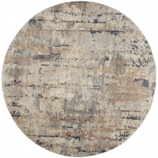 Nourison Quarry QUA01 Area Rug, Beige/Grey, 7'10" x Round