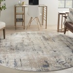 Nourison Quarry QUA01 Area Rug, Beige/Grey, 7'10" x Round