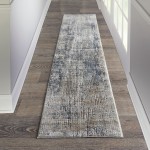 Nourison Quarry QUA02 Runner Rug, Blue/Beige, 2'2" x 10'