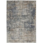 Nourison Quarry QUA02 Area Rug, Blue/Beige, 3'9" x 5'9"