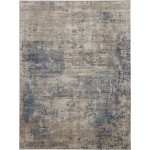 Nourison Quarry QUA02 Area Rug, Blue/Beige, 6'7" x 9'6"