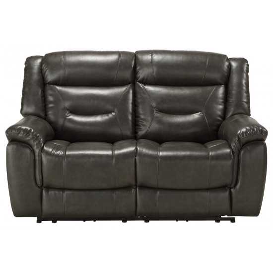 ACME Imogen Loveseat (Power Motion), Gray Leather-Aire