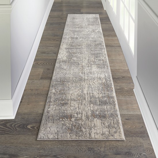 Nourison Quarry QUA03 Runner Rug, Beige/Grey, 2'2" x 10'