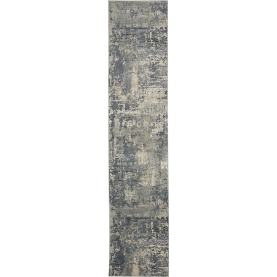 Nourison Quarry QUA04 Runner Rug, Grey/Beige, 2'2" x 10'