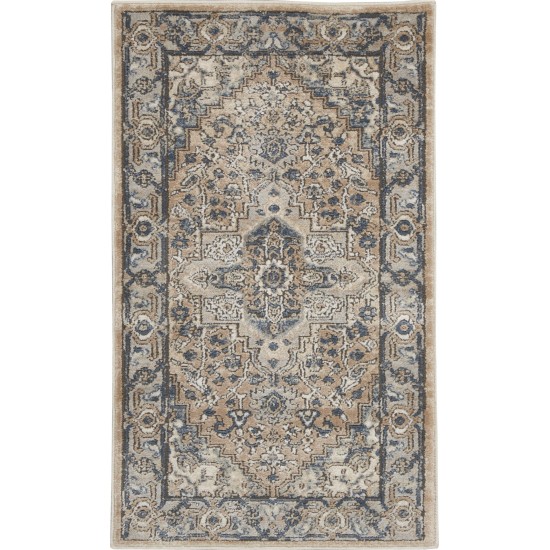 Nourison Quarry QUA05 Area Rug, Beige/Grey, 2'2" x 3'9"