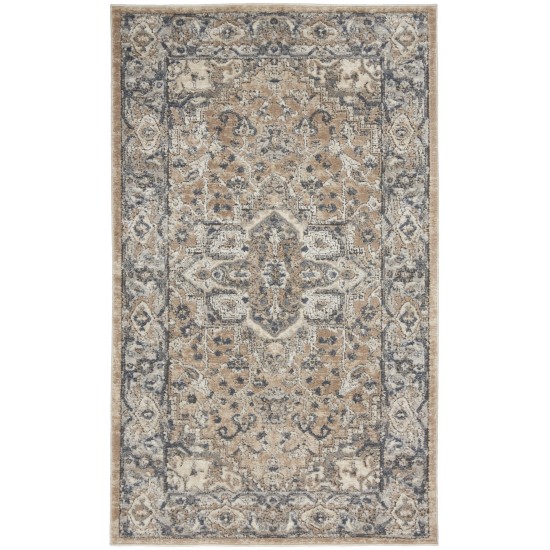 Nourison Quarry QUA05 Area Rug, Beige/Grey, 3' x 5'