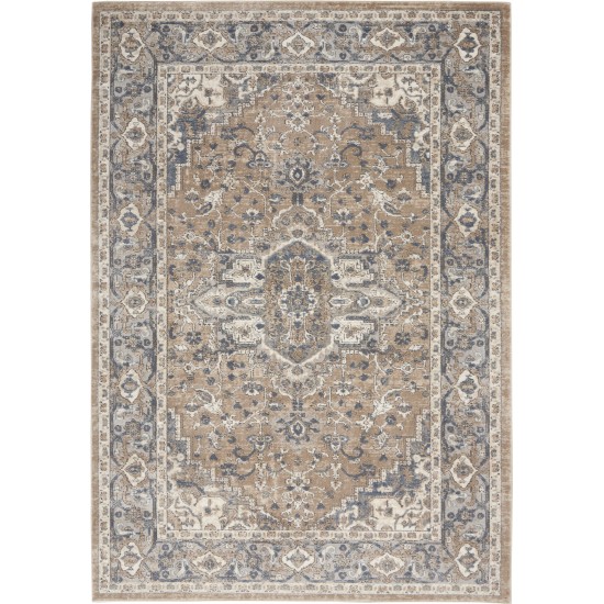 Nourison Quarry QUA05 Area Rug, Beige/Grey, 3'9" x 5'9"