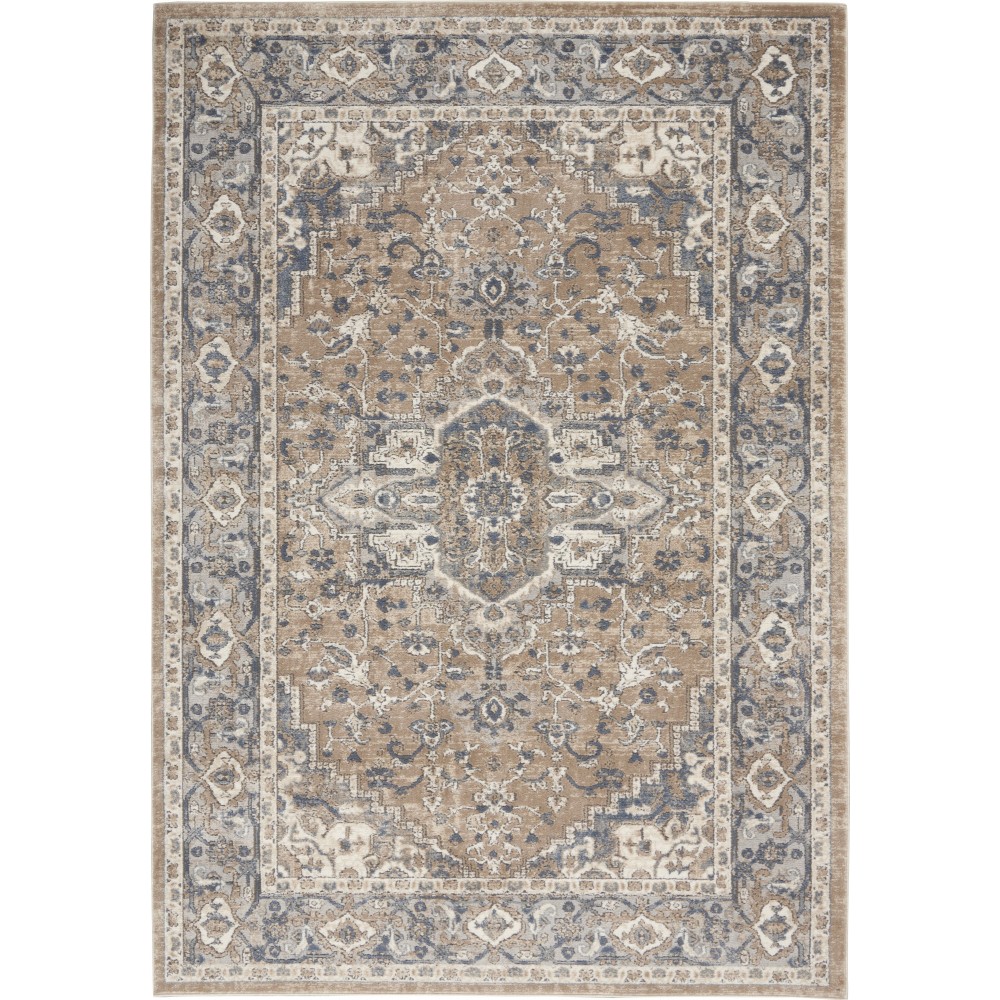 Nourison Quarry QUA05 Area Rug, Beige/Grey, 5'3" x 7'3"