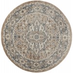 Nourison Quarry QUA05 Area Rug, Beige/Grey, 7'10" x Round