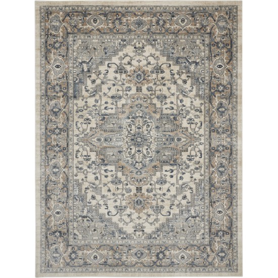 Nourison Quarry QUA05 Area Rug, Ivory/Grey, 10' x 14'