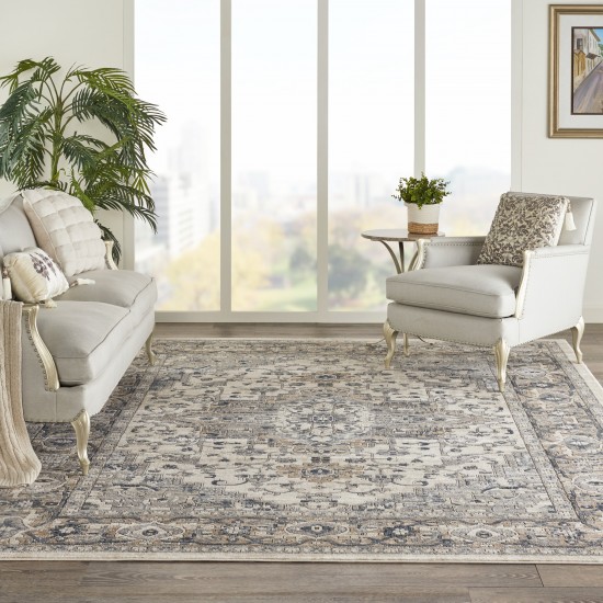 Nourison Quarry QUA05 Area Rug, Ivory/Grey, 10' x 14'