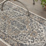 Nourison Quarry QUA05 Area Rug, Ivory/Grey, 2'2" x 3'9"