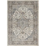 Nourison Quarry QUA05 Area Rug, Ivory/Grey, 3'9" x 5'9"