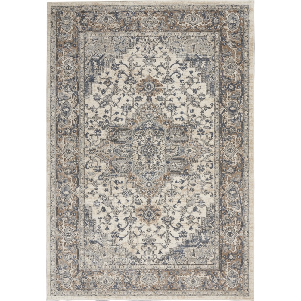 Nourison Quarry QUA05 Area Rug, Ivory/Grey, 3'9" x 5'9" Nourison Quarry QUA05 Area Rug, Ivory/Grey, 3'9" x 5'9"