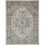 Nourison Quarry QUA05 Area Rug, Ivory/Grey, 6'7" x 9'6"