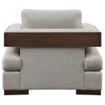 ACME Niamey Chair w/1 Pillow, Fabric & Walnut